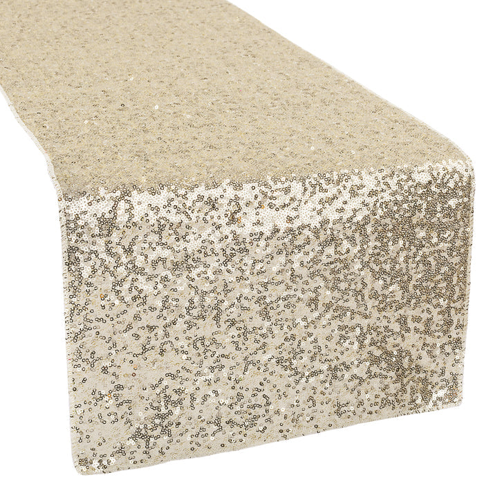 Glitz Sequin Table Runner - Champagne - CV Linens