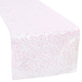 Glitz Sequin Table Runner - Iridescent White - CV Linens