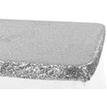 Glitz Sequin Table Topper/Cap 6 FT Rectangular - Silver - CV Linens