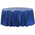 Glitz Sequins 120" Round Tablecloth - Royal Blue - CV Linens