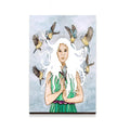 PinkPolish Design Magnets "Goddess Acanthis" Wood Refrigerator Magnet
