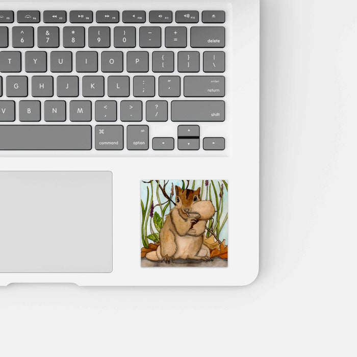 PinkPolish Design Stickers "Going Nuts"  Vinyl Square Sticker