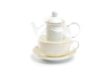 Grace Teaware Gold Dots Glass Fine Porcelain Tea For One Set
