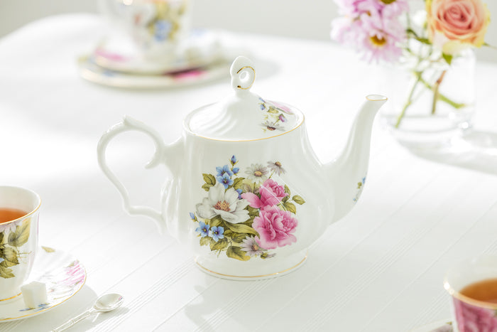 Grace's Pink Rose Bone China Teapot