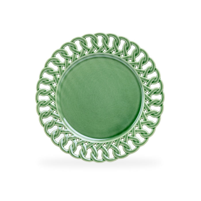 Green Heirloom Fine Porcelain 8" Dessert/10.4" Dinner Plate