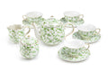 Greeny Garden Fine Porcelain 11-Piece Tea Set