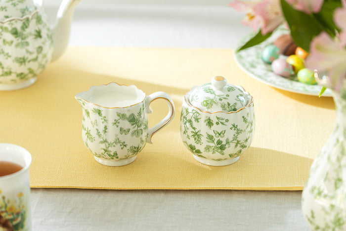 Greeny Garden Fine Porcelain 11-Piece Tea Set