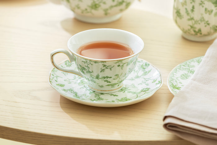Greeny Garden Fine Porcelain 11-Piece Tea Set