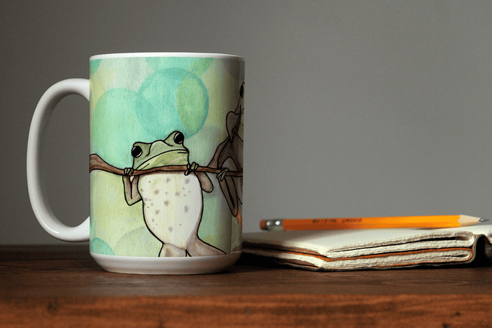 PinkPolish Design Coasters "Hanging Out" 15oz Mug