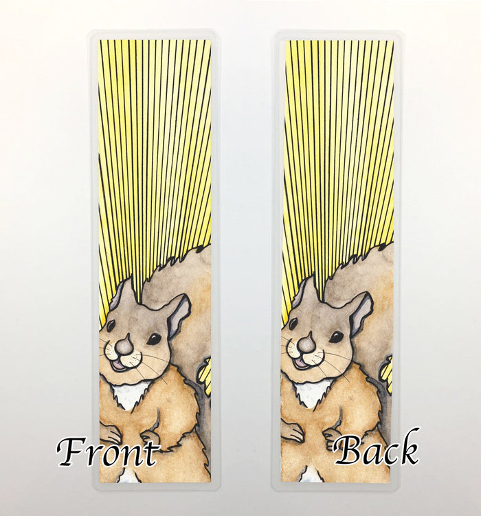 PinkPolish Design Bookmarks "Happy Squirrel" 2-Sided Bookmark