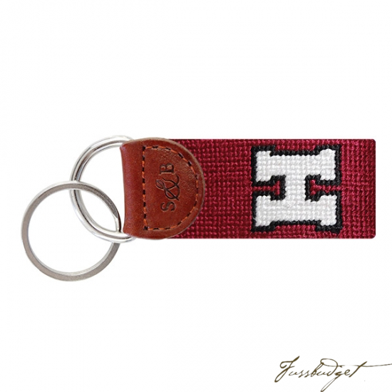 Harvard University Needlepoint Key Fob-Fussbudget.com