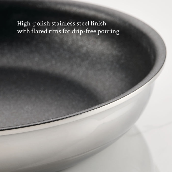 ProBond® Luxe 11" Professional Clad Stainless Steel Skillet with TITUM Nonstick