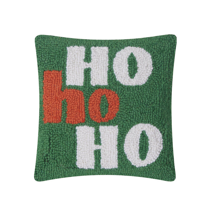 Ho Ho Ho Green Hook Pillow