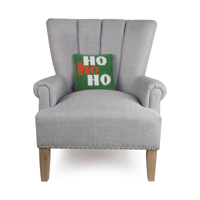 Ho Ho Ho Green Hook Pillow