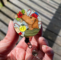 PinkPolish Design Badge Reels & Lanyards "Holiday Expectations" Retractable Badge Reel