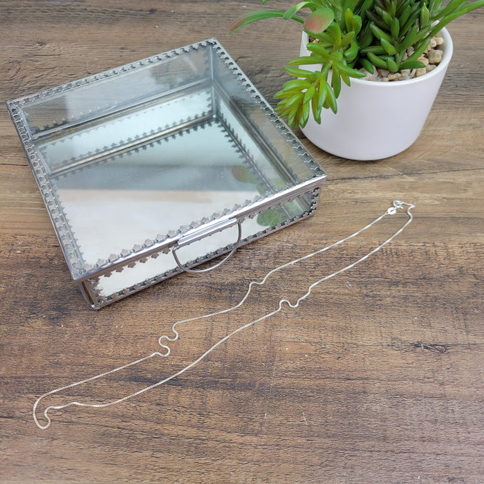 Italian sterling silver 24-inch Box Chain