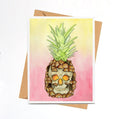 PinkPolish Design Note Cards "Jack-O-Pineapple" Handmade Notecard