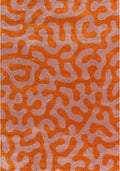 Joli Abstract Orange & Pink Plush Pile Rug