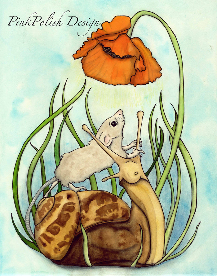 PinkPolish Design Posters, Prints, & Visual Artwork "Just Another Inch" Watercolor Painting: Art Print