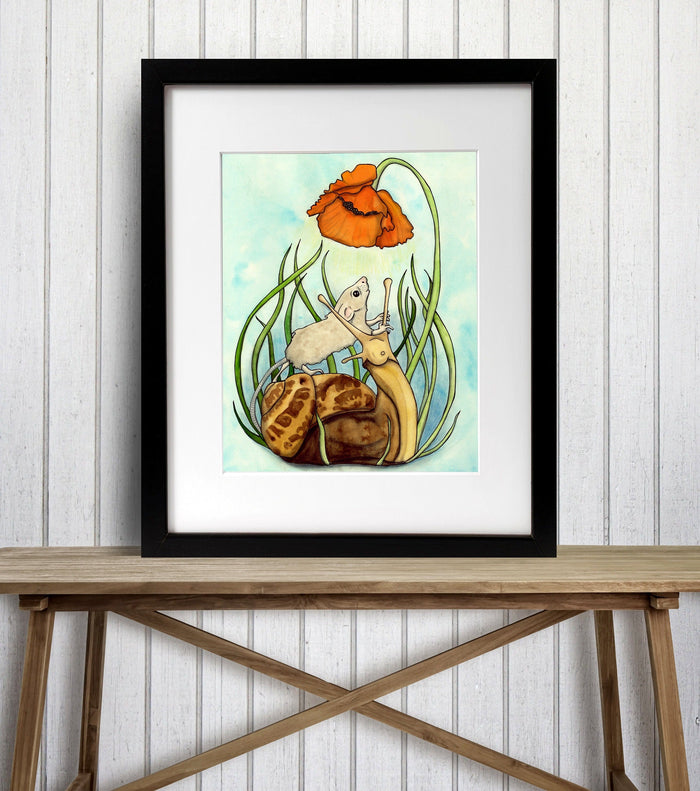 PinkPolish Design Posters, Prints, & Visual Artwork "Just Another Inch" Watercolor Painting: Art Print