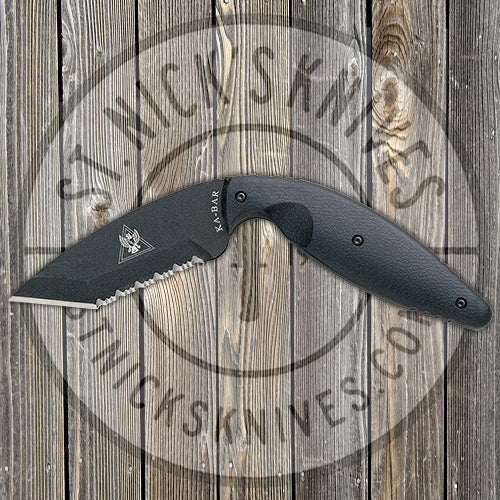 KA-BAR - TDI Law Enforcement - Combat Black - Serrated Edge - Tanto - 1485