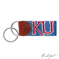 Kansas Needlepoint Key Fob-Fussbudget.com