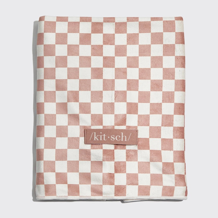 kitsch-quick-drying-xl-twist-hair-towel-terracotta-checker