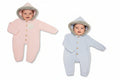Knitted Baby All-In-One with Fur-Trimmed Hood (NB-6m) (PK6) BW-10-1236