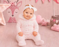 Knitted Baby Girls All-In-One with Fur Hood (NB-9m) (PK6) - BW-10-1265