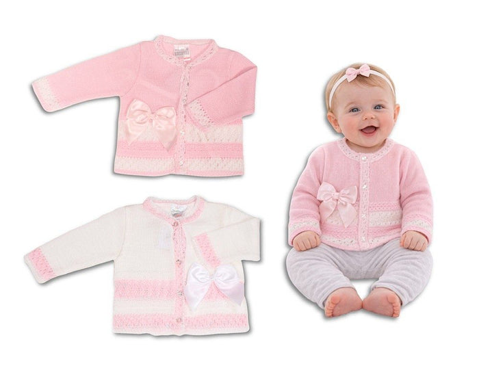 Knitted Baby Girls Cardigan with Bow - (PK6) (0-9m) BW-10-1014_09