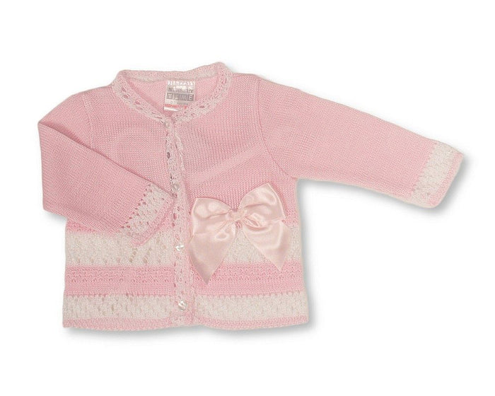 Knitted Baby Girls Cardigan with Bow - (PK6) (0-9m) BW-10-1014_09