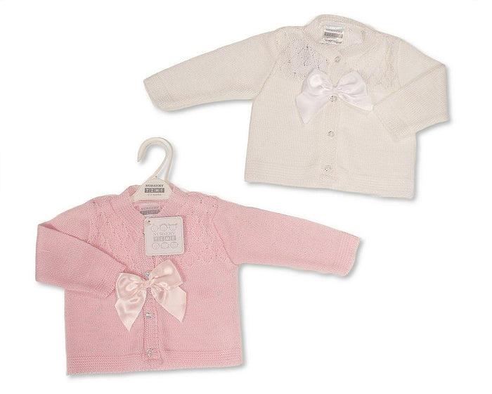 Knitted Baby Girls Cardigan with Bow (PK6) (9-24m) BW-10-1015_24