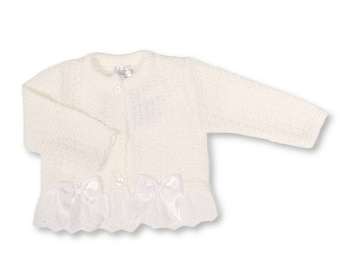 Knitted Baby Girls Cardigan with Bows - (PK6) (9-24m) BW-10-1008_24