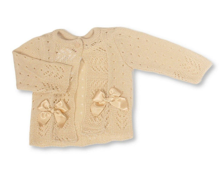 Knitted Baby Girls Cardigan with Bows - (PK6) (9-24m) BW-10-1009_24