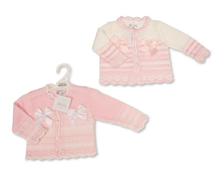 Knitted Baby Girls Cardigan with Bows - (PK6) (9-24m) BW-10-1011_24