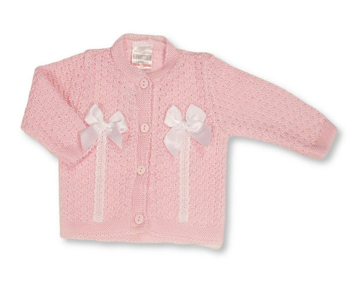 Knitted Baby Girls Cardigan with Bows - (PK6) (9-24m) BW-10-1012_24