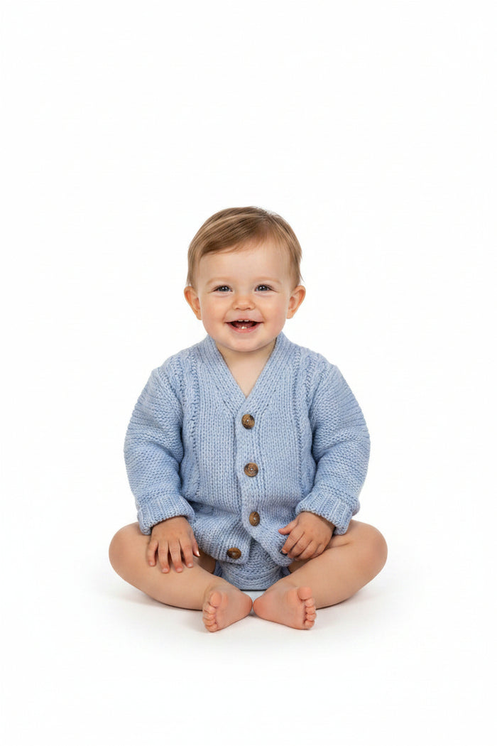 Knitted Chunky Baby Boys Cardigan (PK6) (NB-6m) BW-10-1227