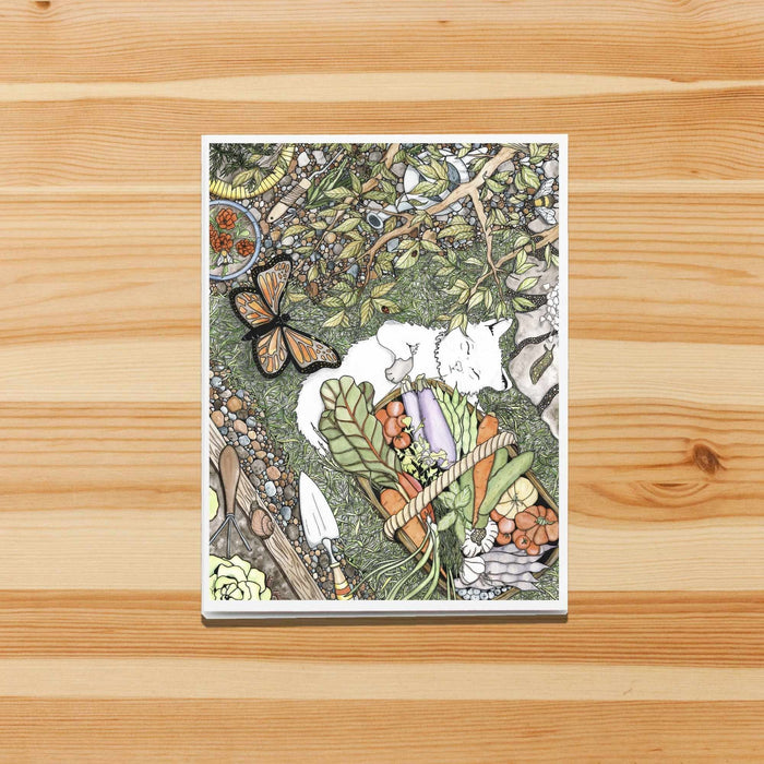 PinkPolish Design Note Cards "Lazy Garden Days" Handmade Notecard