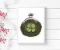 PinkPolish Design Art Prints "Little Lucky Coinpurse" Watercolor Painting: Art Print