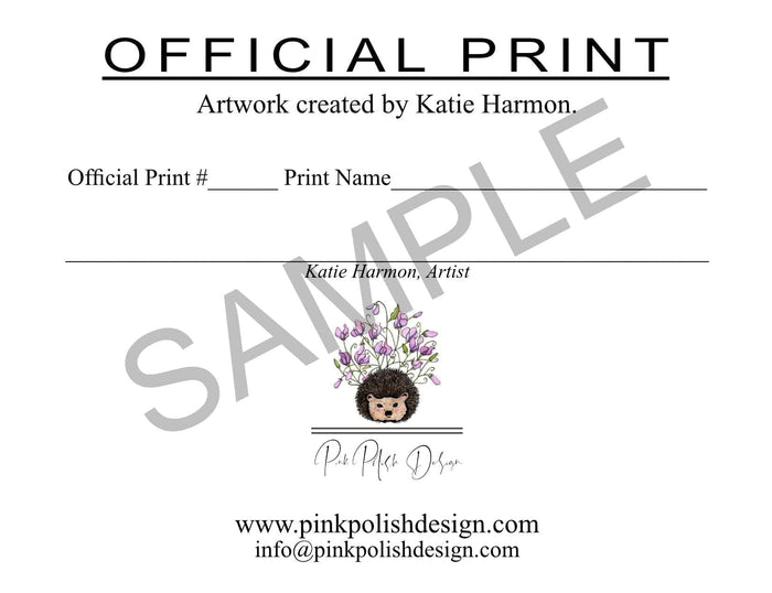 PinkPolish Design Art Prints "Little Lucky Coinpurse" Watercolor Painting: Art Print