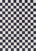 Loft Checkerboard Blue Rug, Cozy pile, Easy care.