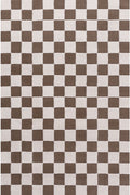 Loft Checkerboard Brown Rug, Underfloor heating.