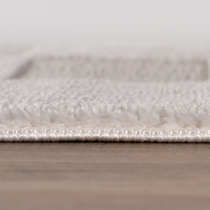 Loft Checkerboard Cream Rug fade-resistant.