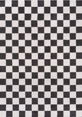 Loft Checkerboard Dark Grey Rug Easy to hoover.