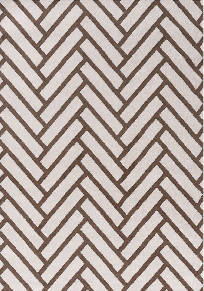 Patterned fabric with a zigzag design on a white background