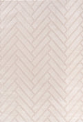 Beige and white chevron patterned wallpaper