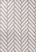 Gray and white herringbone pattern on a geometric background