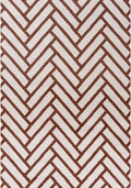 Loft Chevron Terra Rug Textured Pile