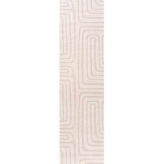 Rectangular tile with wavy line pattern on a white background