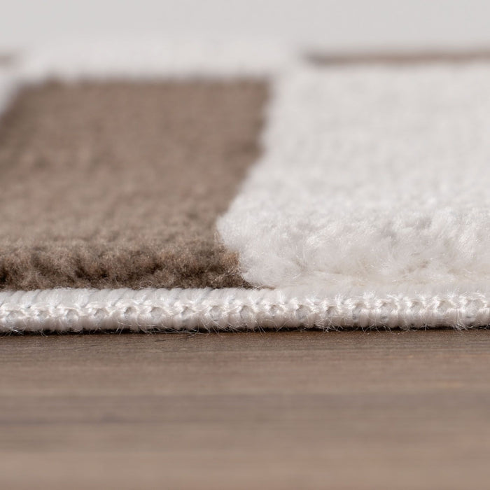 Loft Striped Brown Rug underfloor heating.
